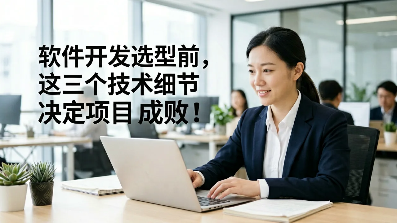 软件开发选型前,这三个技术细节决定项目成败